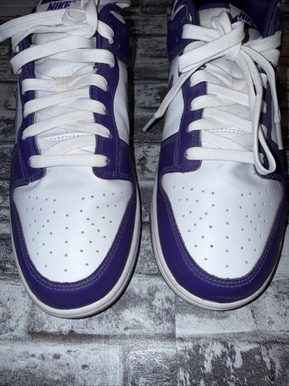 Used Nike Dunk Low Retro White Court Purple Men's Sneaker DD1391-104 Low Sz 11M - Picture 5 of 12